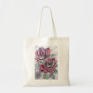 Mooie rode roze Waterverf schilderen Tote Bag