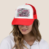 Mooie rode roze Waterverf schilderen Trucker Pet (In situ)