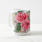 Mooie Rode Rozen 15oz Klassieke Mok (Voorkant links)