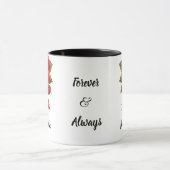 Mooie rode rozen aangepaste naam voor altijd & alt mok (Midden)