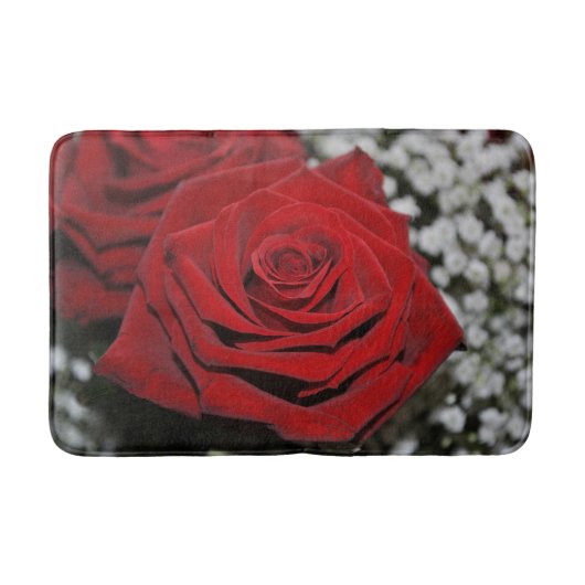 Mooie rode rozen badmat (Voorkant)