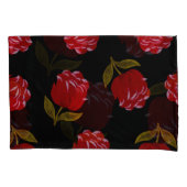 Mooie rode rozen borduren naadloos kussensloop (Voorkant-Links)