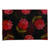 Mooie rode rozen borduren naadloos kussensloop (Voorkant-Rechts)