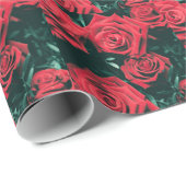 Mooie rode rozen cadeaupapier (Rol Hoek)