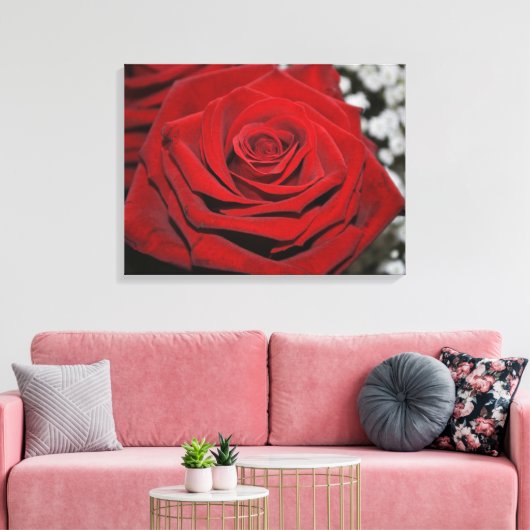 Mooie rode rozen canvas afdruk (Insitu (Woonkamer))