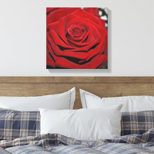 Mooie rode rozen canvas afdruk (Insitu (Slaapkamer))