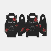 Mooie rode rozen dank je, bedankdoosjes (Uitgevouwen)