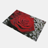 Mooie rode rozen deurmat (Schuin)