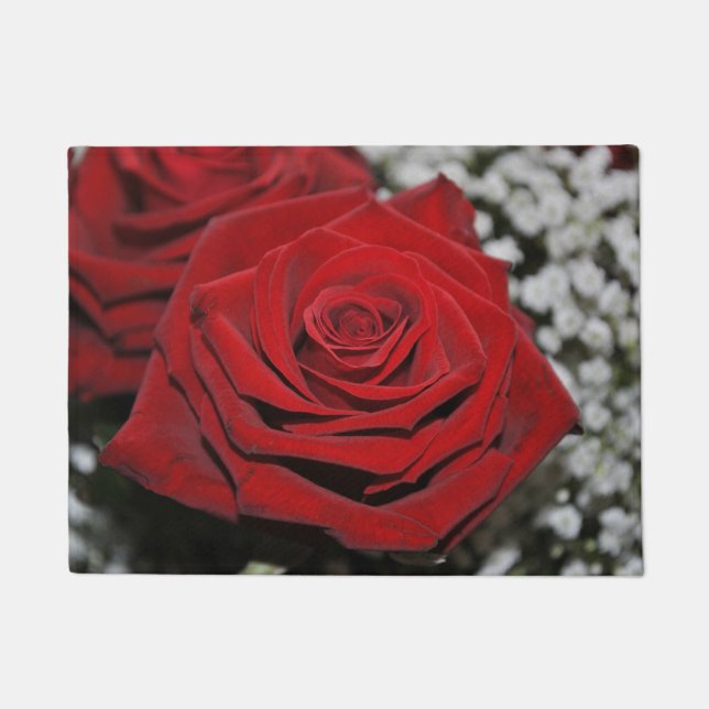 Mooie rode rozen deurmat (Voorkant)