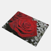 Mooie rode rozen deurmat (Schuin)