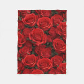 Mooie rode rozen fleece deken (Voorkant)
