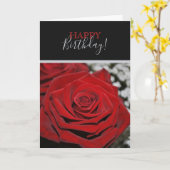 Mooie rode rozen kaart (Gele Bloem)