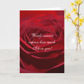 Mooie rode rozen kaart (Gele Bloem)