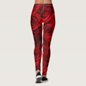 Mooie rode rozen leggings (Achterkant)