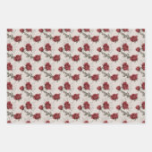 Mooie Rode Rozen Lente Bruidsdouche  Inpakpapier Vel (Voorkant 3)