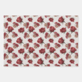 Mooie Rode Rozen Lente Bruiloft Feest Inpakpapier Vel (Voorkant)