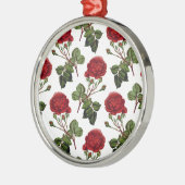Mooie Rode Rozen Metalen Ornament (Links)