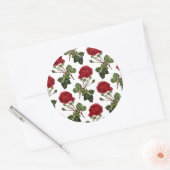 Mooie Rode Rozen Ronde Sticker (Envelop)