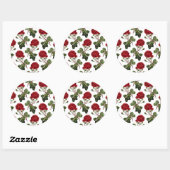 Mooie Rode Rozen Ronde Sticker (Vel)