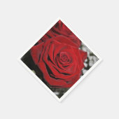 Mooie rode rozen servet (Hoek)