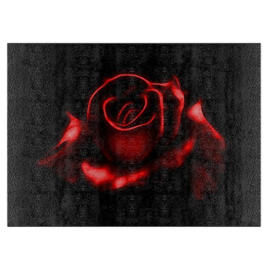Mooie rode rozen snijplank (Voorkant)