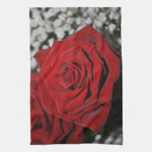 Mooie rode rozen theedoek (Verticaal)