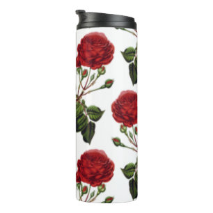 Mooie rode rozen thermosbeker