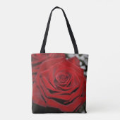 Mooie rode rozen tote bag (Achterkant)