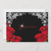 Mooie Rode Rozen Vlinders Quinceanera  Kaart (Voorkant)