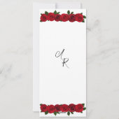 Mooie rode rozen Vrijgezellenfeest dank je kaart (Achterkant)