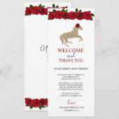 Mooie rode rozen Vrijgezellenfeest dank je kaart (Voorkant / Achterkant)