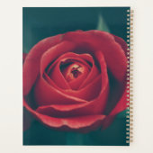 Mooie rode rozenbloem planner (Achterkant)