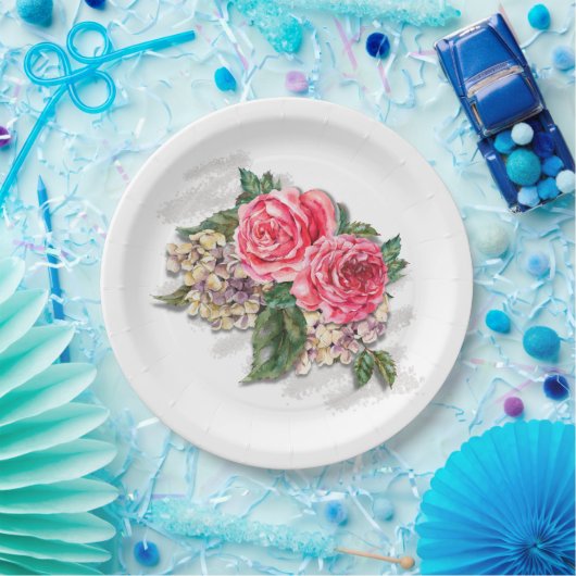 Mooie rode rozenpapieren Bord (Feest)