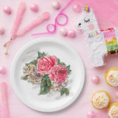 Mooie rode rozenpapieren Bord (Feest)