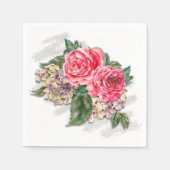 Mooie rode rozenpapieren cocktail Napkin Servet (Voorkant)