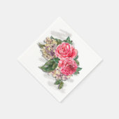 Mooie rode rozenpapieren cocktail Napkin Servet (Hoek)