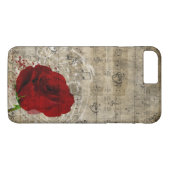 Mooie rode rozenroze muzieknoten zwoegen piano Case-Mate iPhone case (Achterkant (Horizontaal))