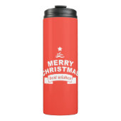 Mooie rode Schattigee kerstwensen Thermosbeker (Voorkant)