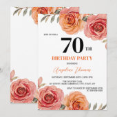 Mooie rode Sinaasappels Roos Verjaardag Kaart (Voorkant / Achterkant)