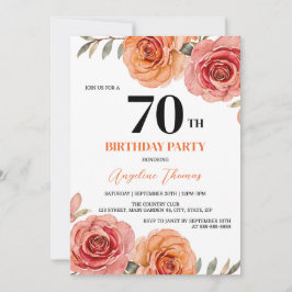 Mooie rode Sinaasappels Roos Verjaardag Kaart