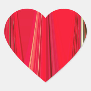 Mooie rode textuur kleur Abstracte kunst ontwerp Hart Sticker
