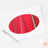 Mooie rode textuur kleur Abstracte kunst ontwerp Ovale Sticker (Envelop)