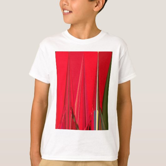 Mooie rode textuur kleur Abstracte kunst ontwerp T-shirt (Voorkant)