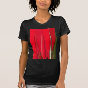 Mooie rode textuur kleur Abstracte kunst ontwerp T-shirt