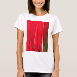 Mooie rode textuur kleur Abstracte kunst ontwerp T-shirt