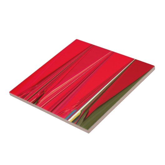 Mooie rode textuur kleur Abstracte kunst ontwerp Tegeltje (Zijkant)
