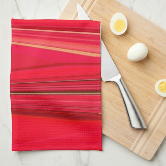 Mooie rode textuur kleur Abstracte kunst ontwerp Theedoek (Quarter Fold)