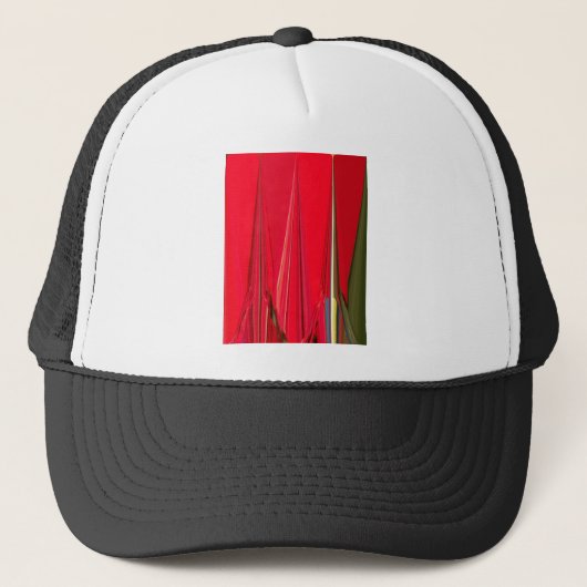 Mooie rode textuur kleur Abstracte kunst ontwerp Trucker Pet (Voorkant)