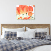 mooie rode tulp bloemen gewikkeld canvas afdruk (Insitu (Slaapkamer))