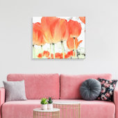 mooie rode tulp bloemen gewikkeld canvas afdruk (Insitu (Woonkamer))